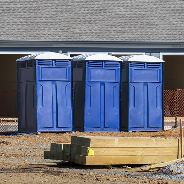 what is the expected delivery and pickup timeframe for the portable toilets in Huffman Texas